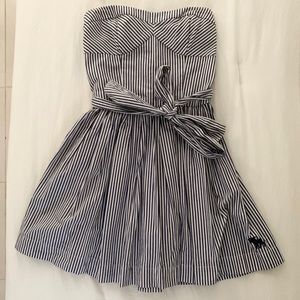 Abercrombie and Fitch Strapless Striped Dress